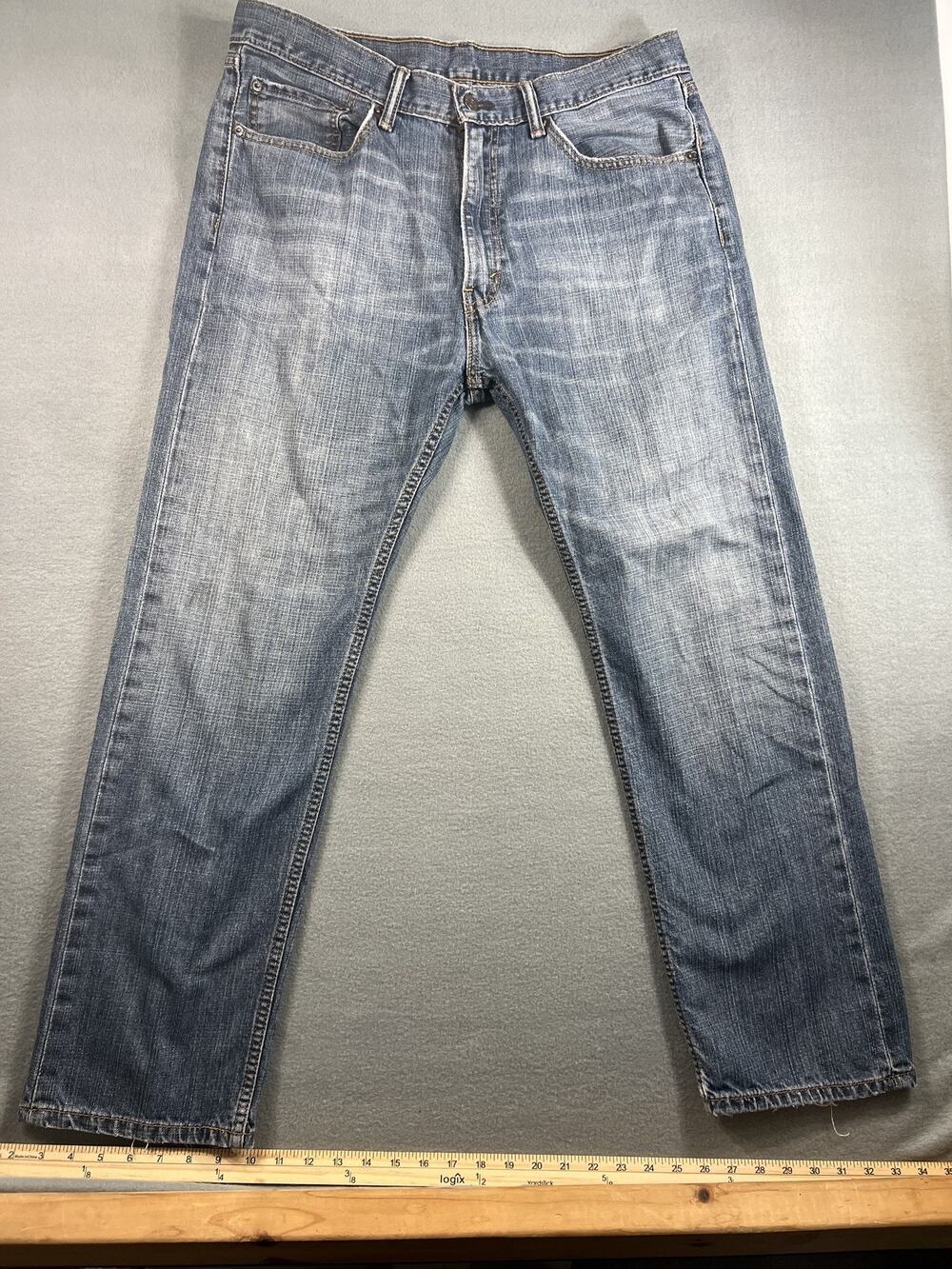 Levi's 505 Jeans Men 36x30 Blue Regular Fit Straight Leg 100% Cotton Denim